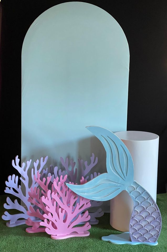Wooden Mermaid Prop Set for hire